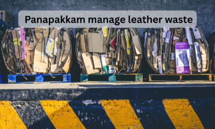 How does Panapakkam manage leather waste?