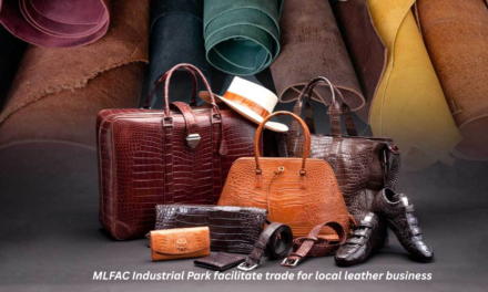 How does the MLFAC Industrial Park facilitate trade for local leather businesses?