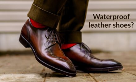 How can leather footwear be made more water-resistant?