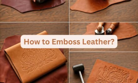 What are the techniques for embossing patterns on leather?