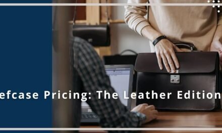  What factors determine the pricing of leather briefcases and laptop bags?