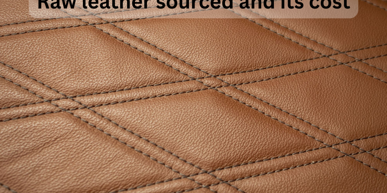 How is raw leather sourced, and what factors affect its cost?