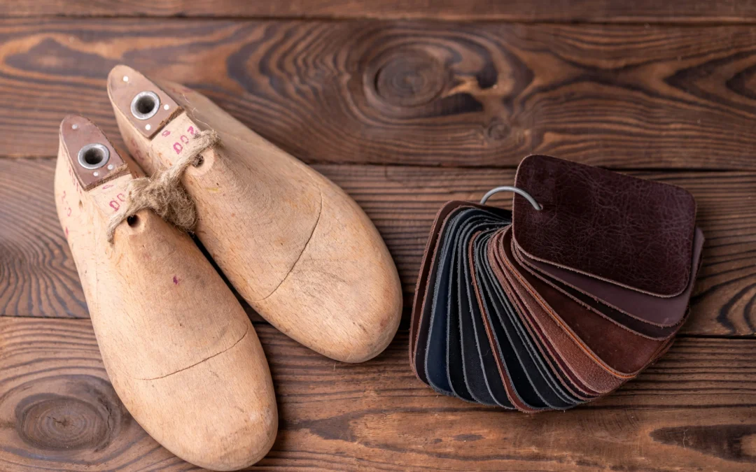 What types of leather are preferred for crafting men’s dress shoes?