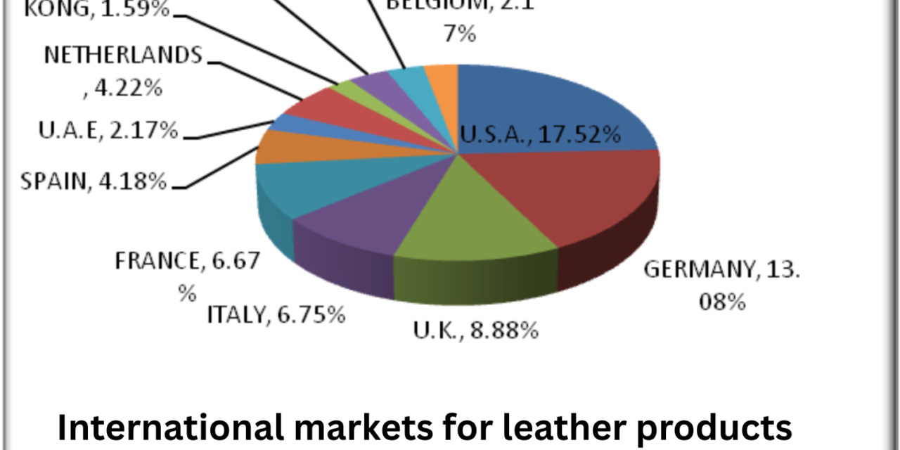How does the government help in promoting leather products in international markets?