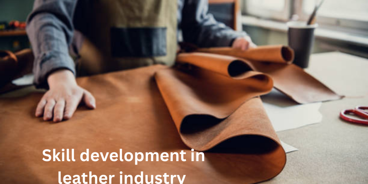 How does the government promote skill development in the leather industry?