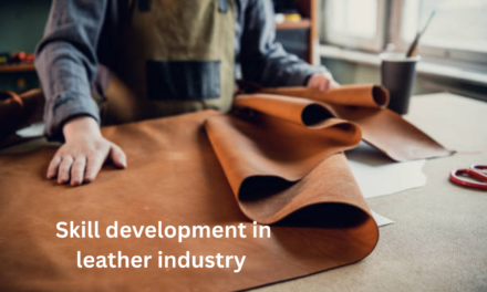 How does the government promote skill development in the leather industry?