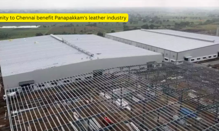How does the proximity to Chennai benefit Panapakkam’s leather industry?