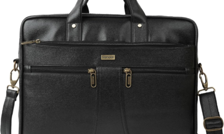 How is synthetic leather competing with genuine leather for briefcases and laptop bags?