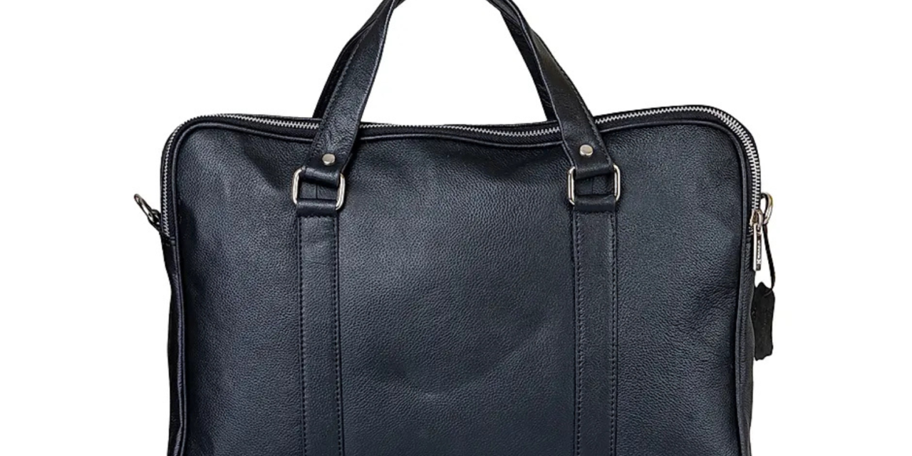 What are the export opportunities for leather laptop bags and portfolios?