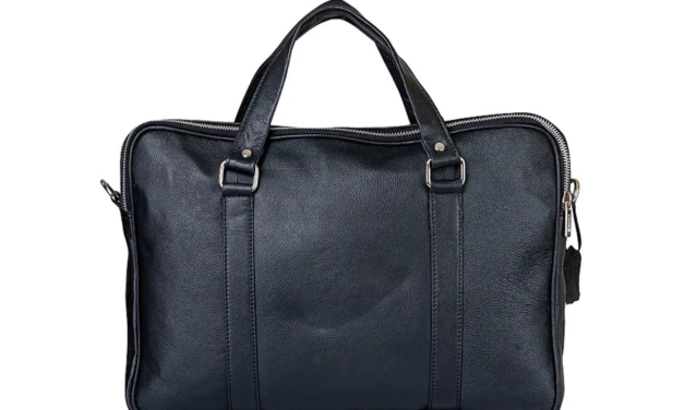What are the export opportunities for leather laptop bags and portfolios?