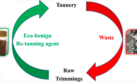 How are leather industries addressing waste management from raw leather processing?