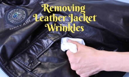 What is the best way to remove wrinkles from a leather jacket?