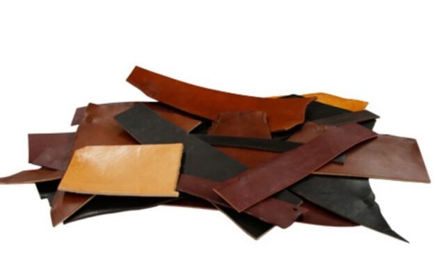 How are leather scraps used to create smaller animal accessories?