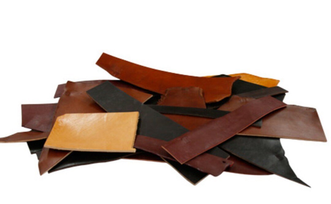 How are leather scraps used to create smaller animal accessories?